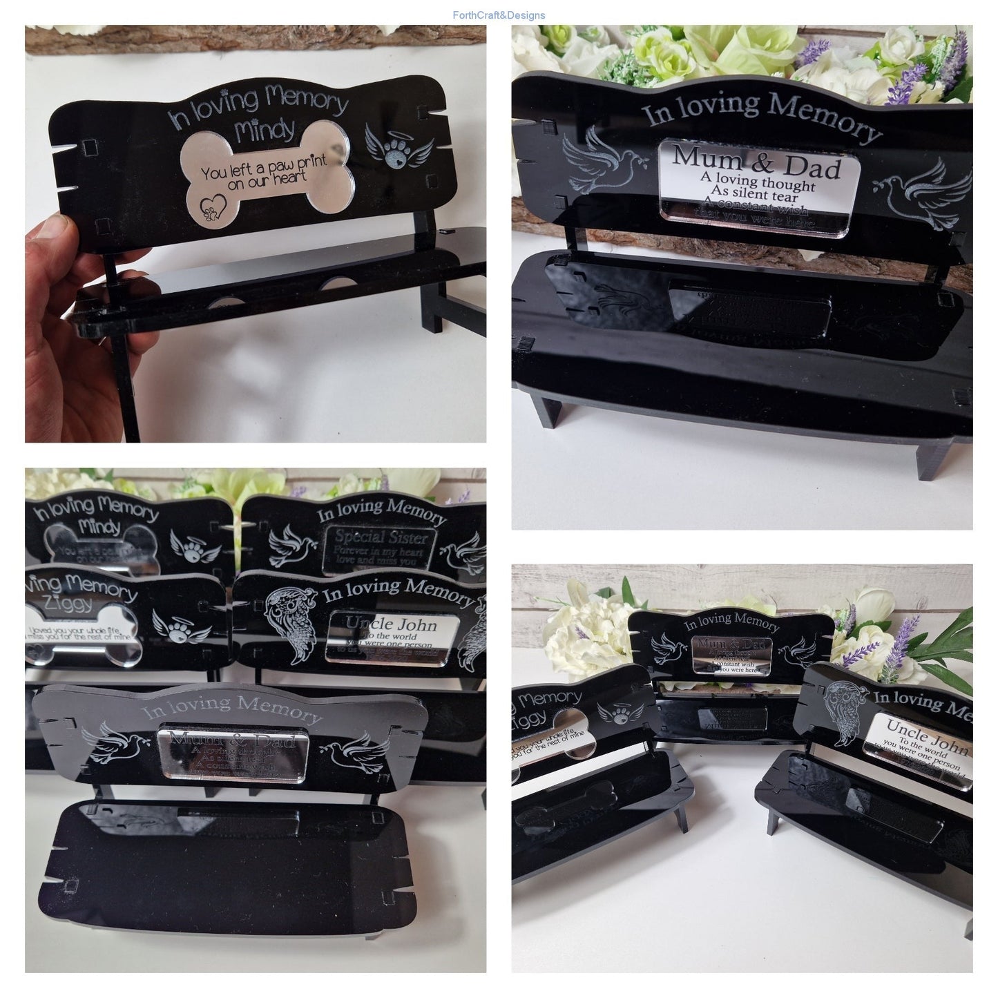 Mini memorial bench gift
