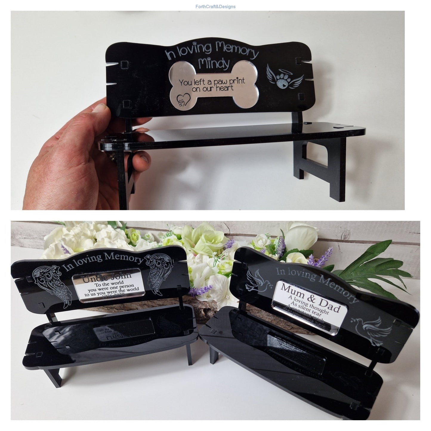 Mini memorial bench gift