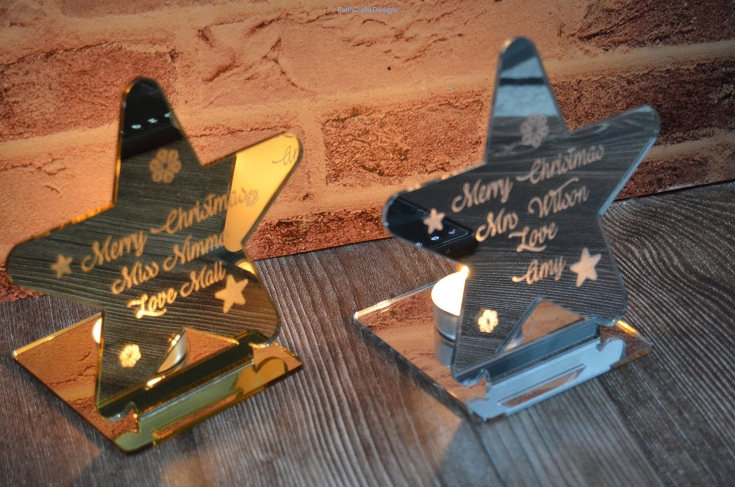 Mirrored tea light holder,
