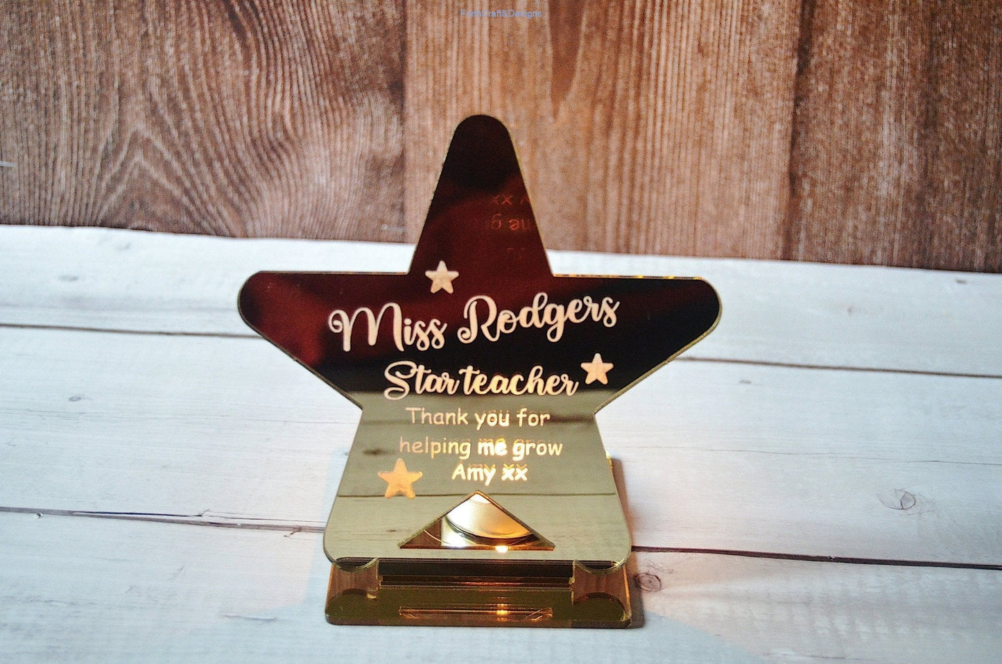 Mirrored tea light holder, teacher gift