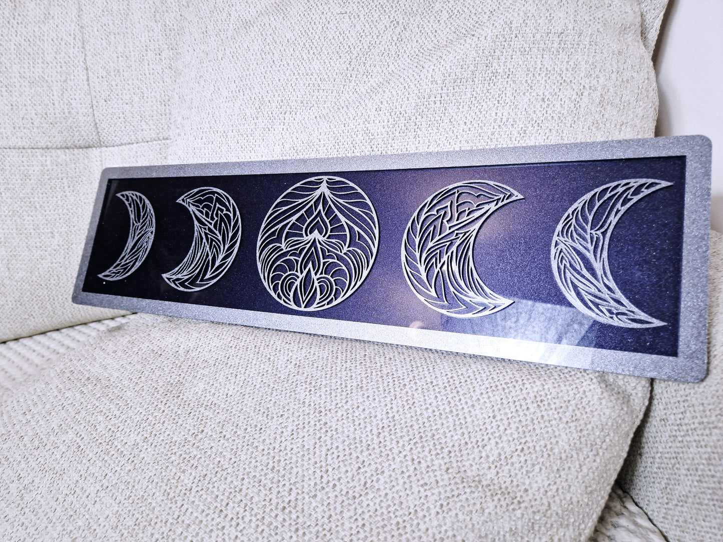 Geometric moon phase wall art