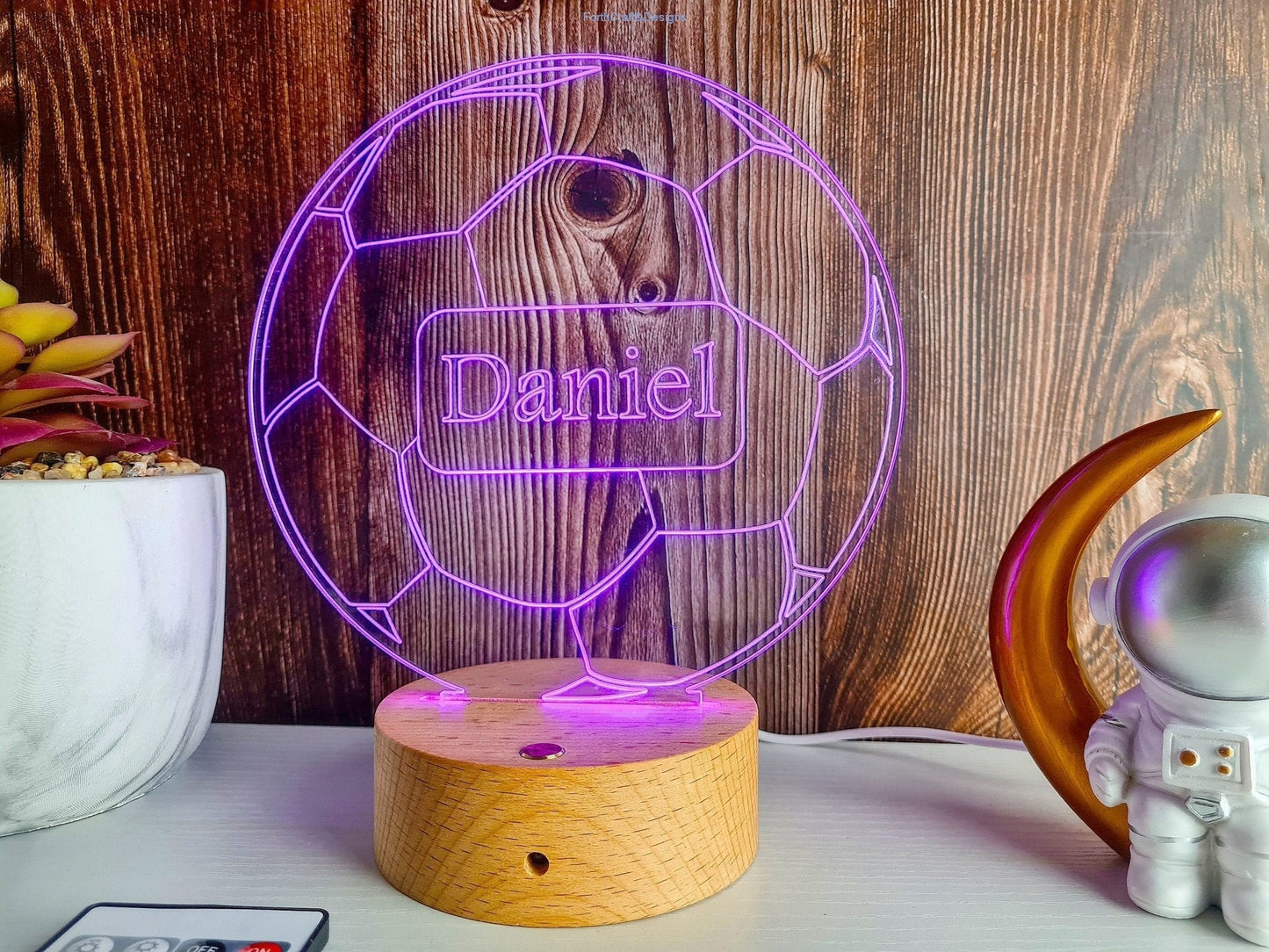 Personalised football Led Night light