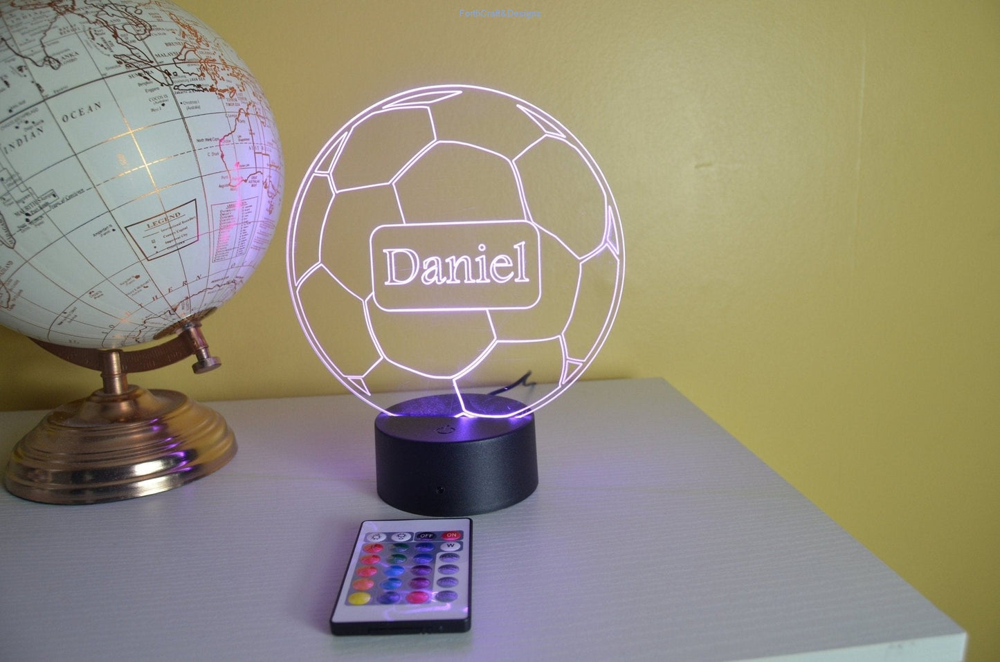 Personalised football Led Night light