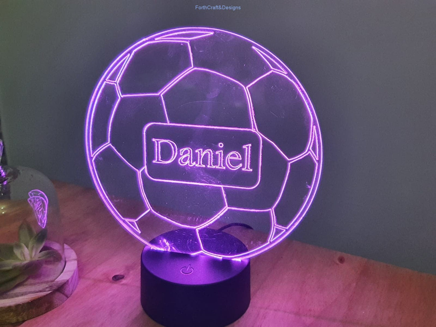 Personalised football Led Night light