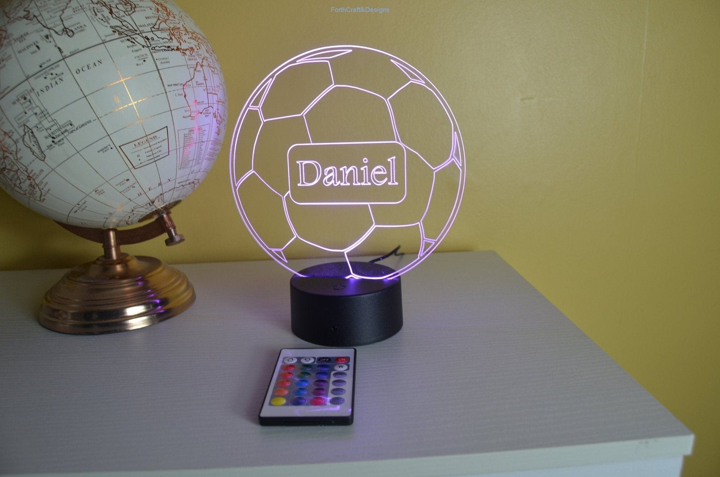 Personalised football Led Night light