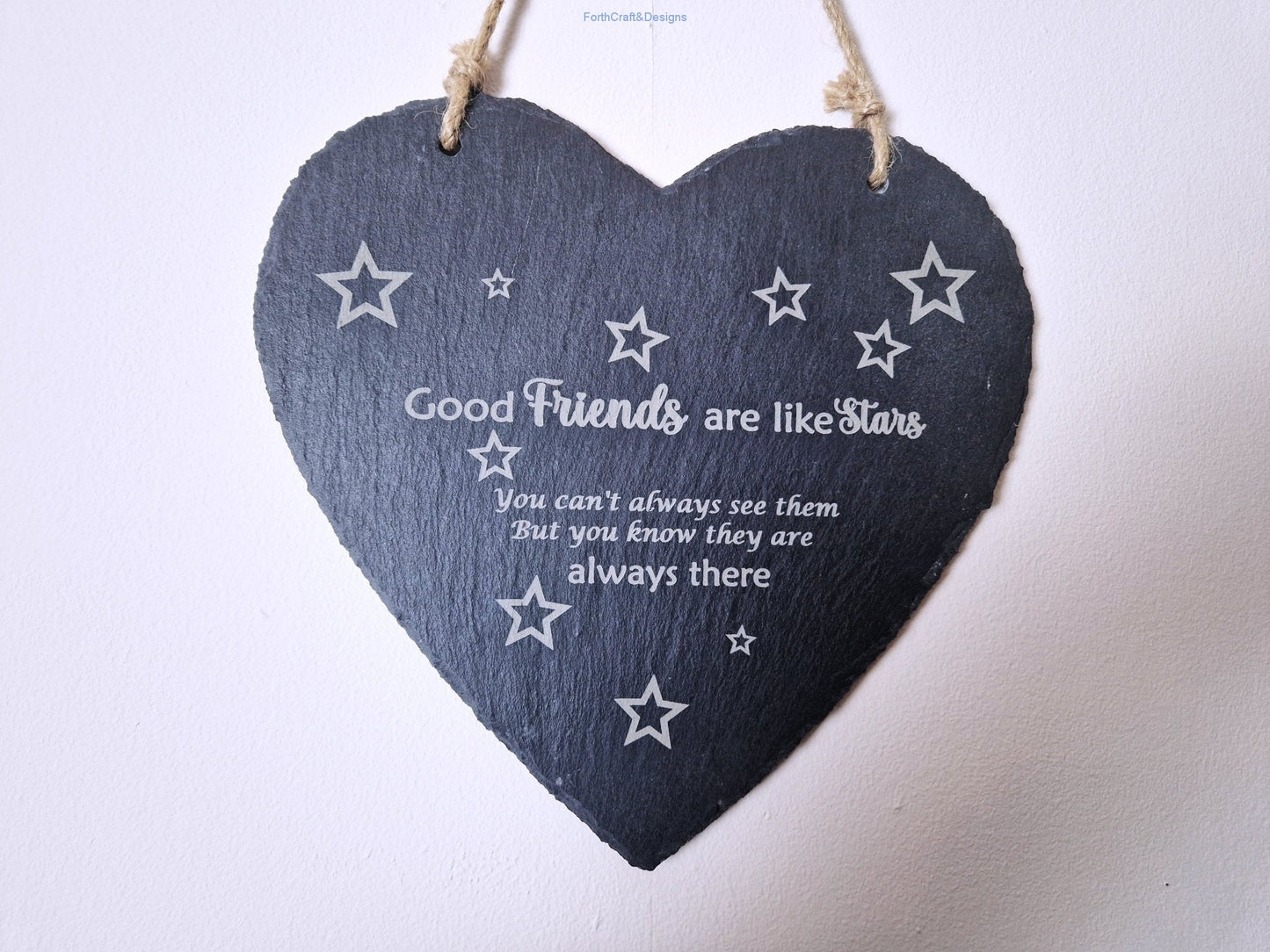 Personalised friend Slate heart gift