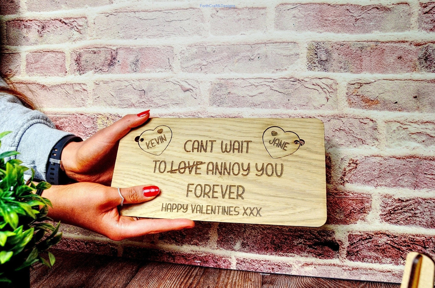 Personalised rustic valentines wooden card and key rings, Custom valentines day gift