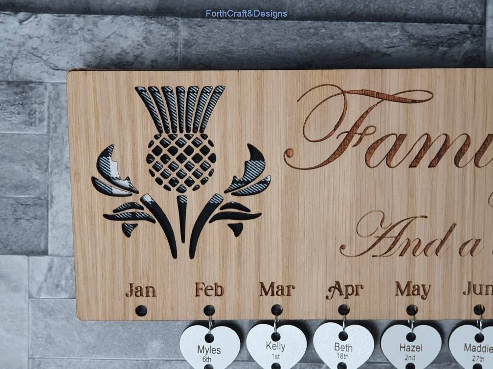Personalised Wooden Birthday Calendar