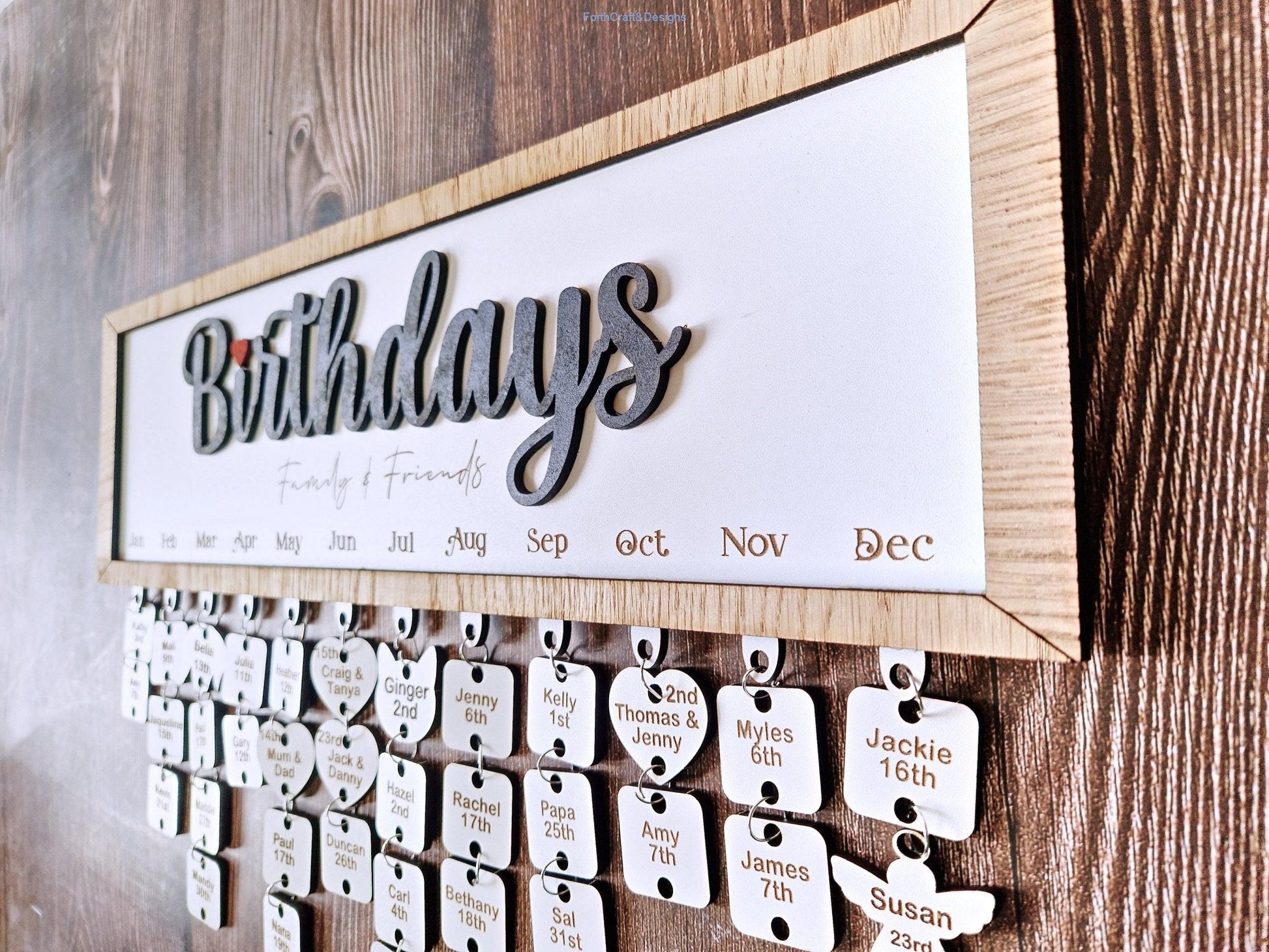 Personalised Wooden Birthday Calendar,