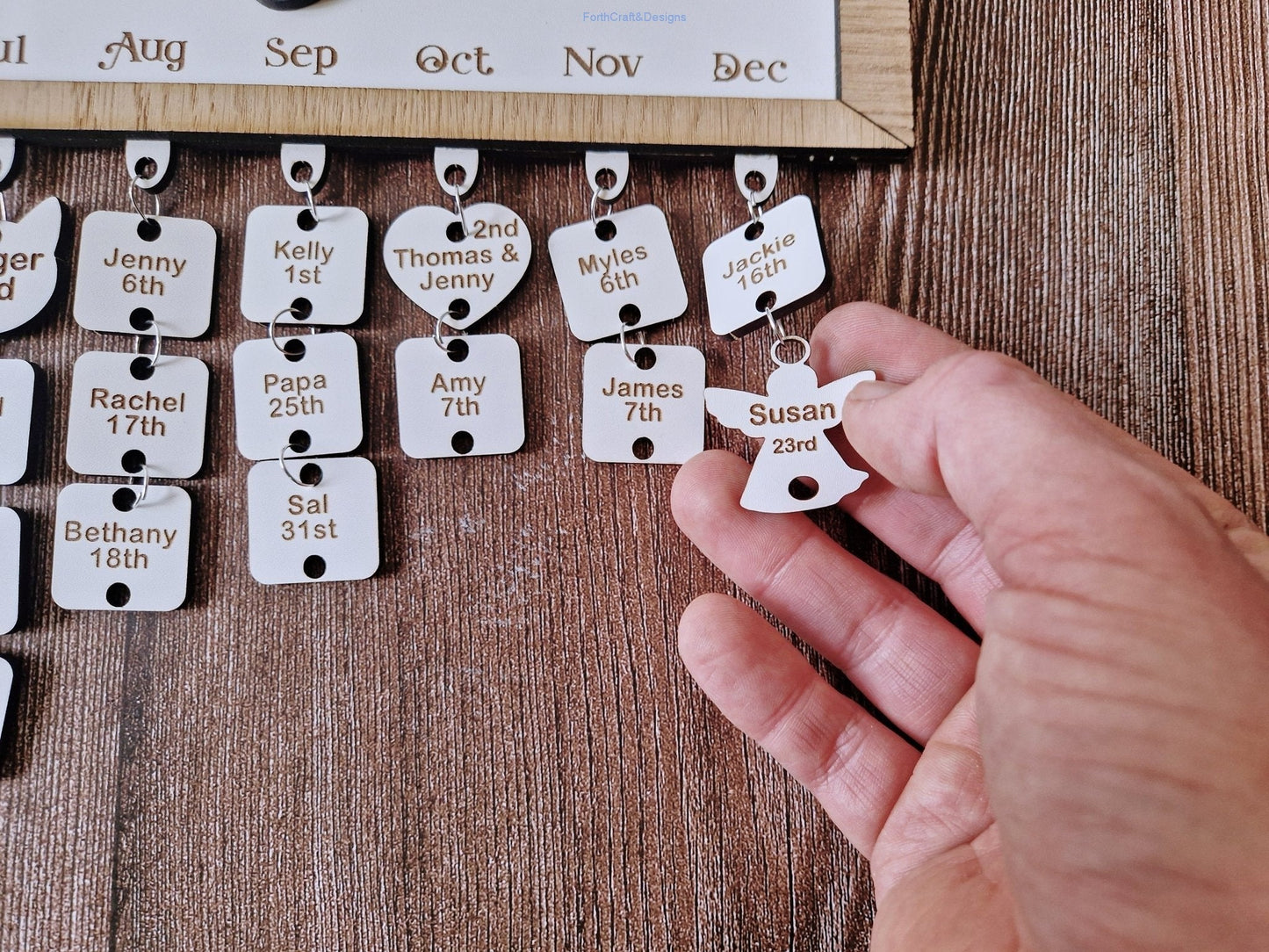Personalised Wooden Birthday Calendar,