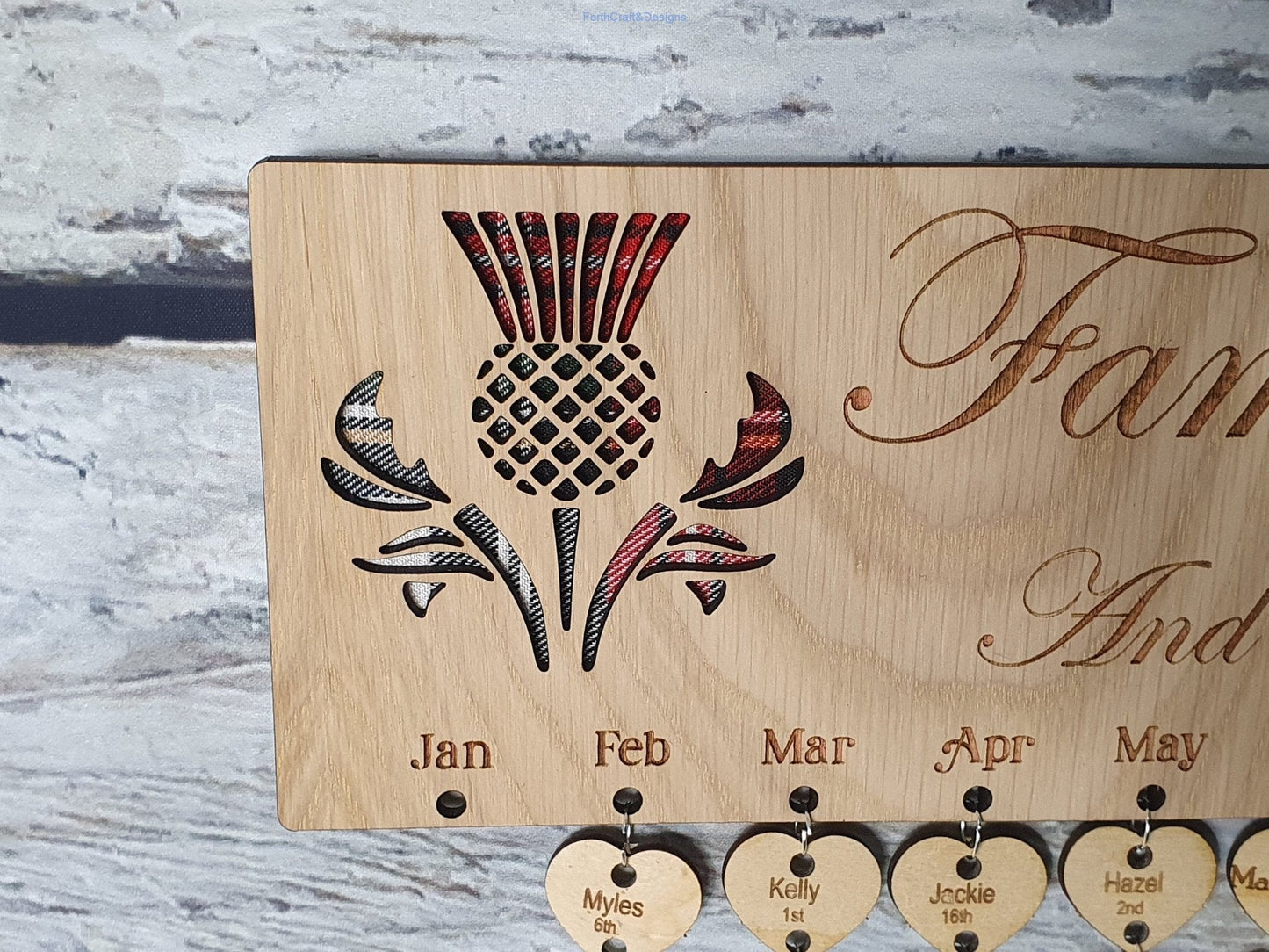 Personalised Wooden Birthday Calendar