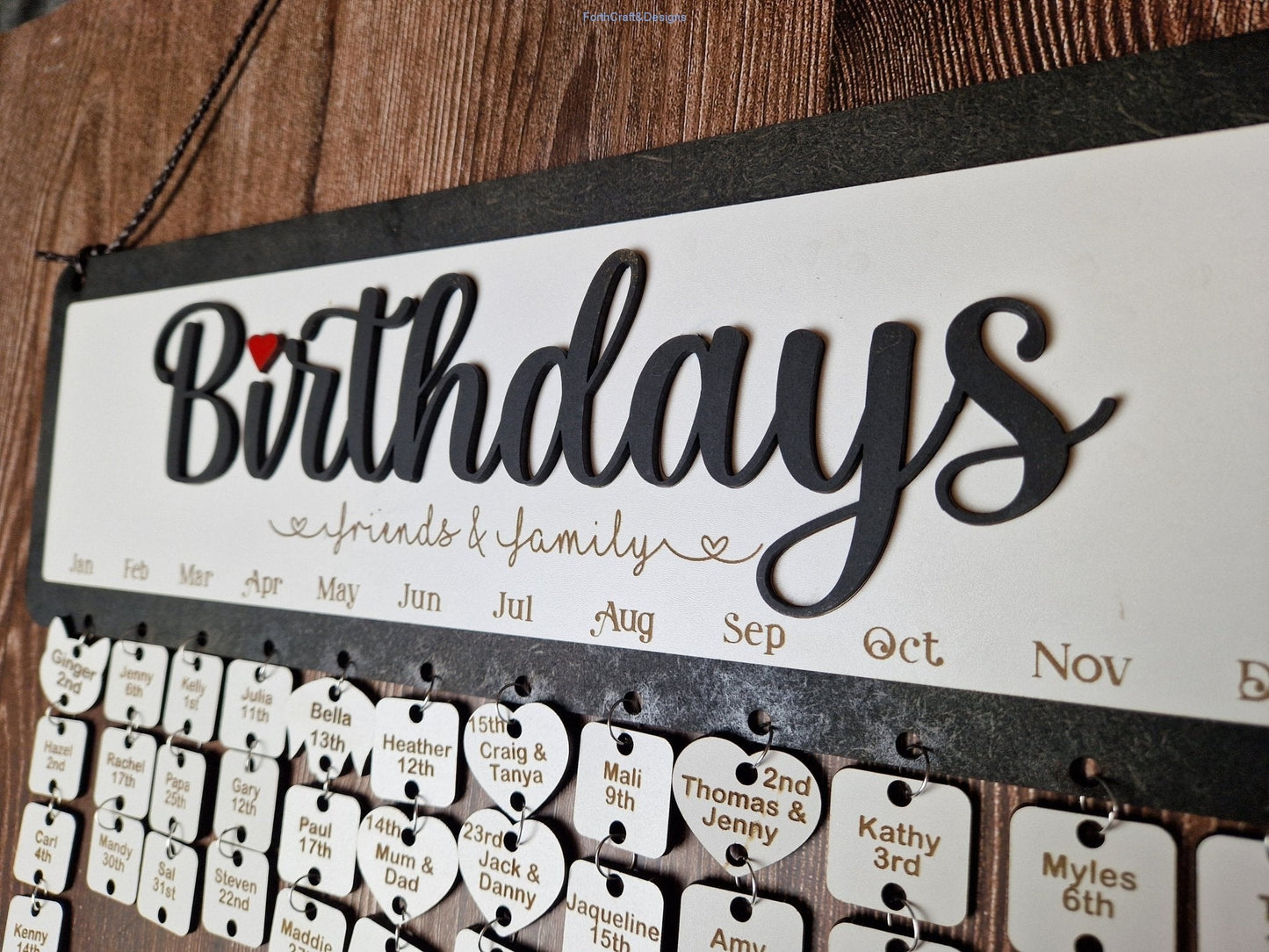 Personalised Wooden Birthday Calendar,