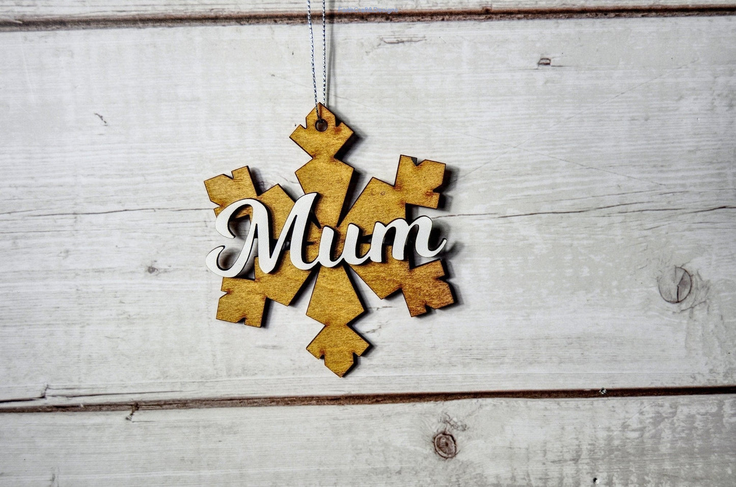Personalised wooden tree baubles, custom christmas baubles,