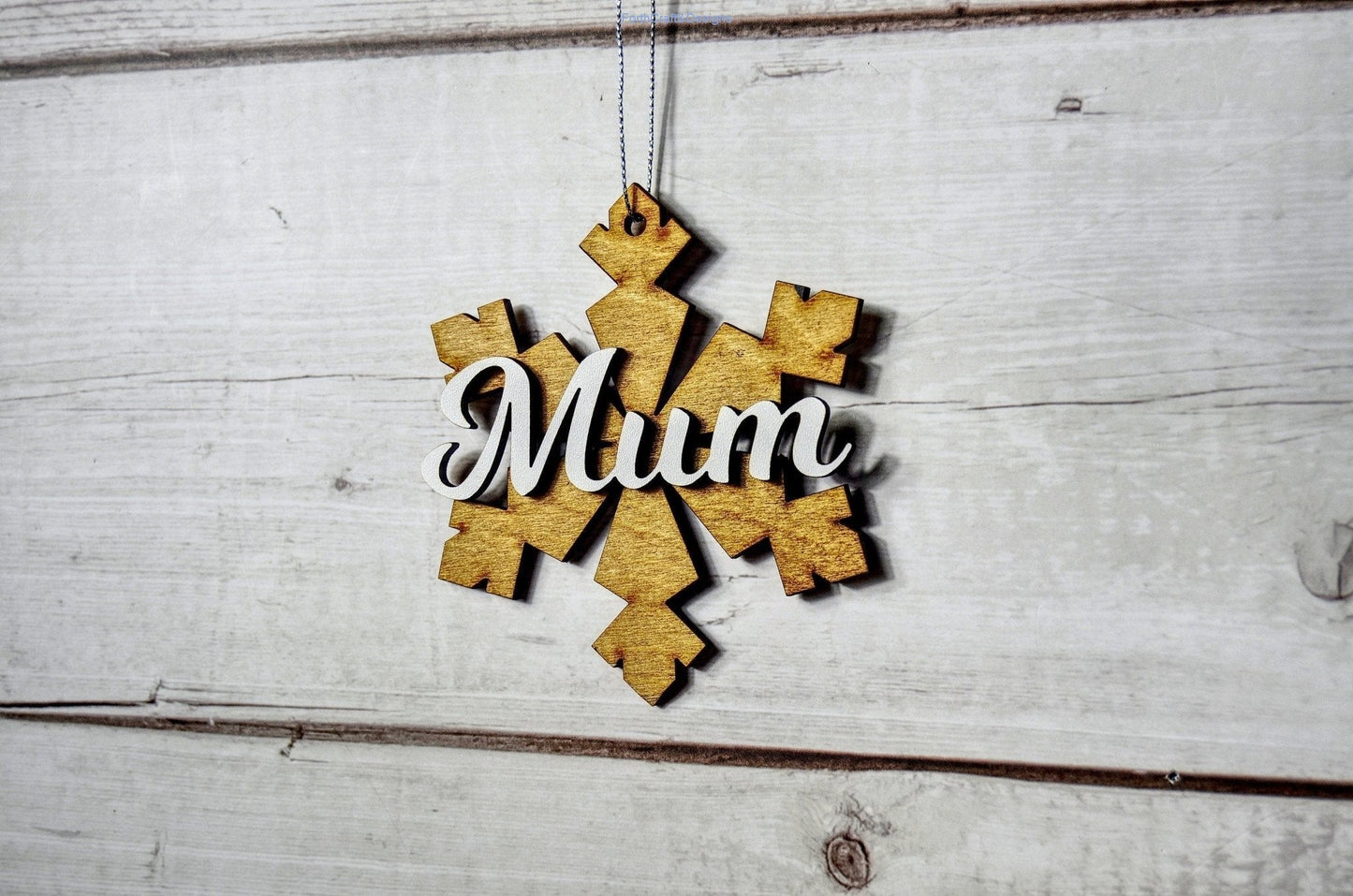 Personalised wooden tree baubles, custom christmas baubles,