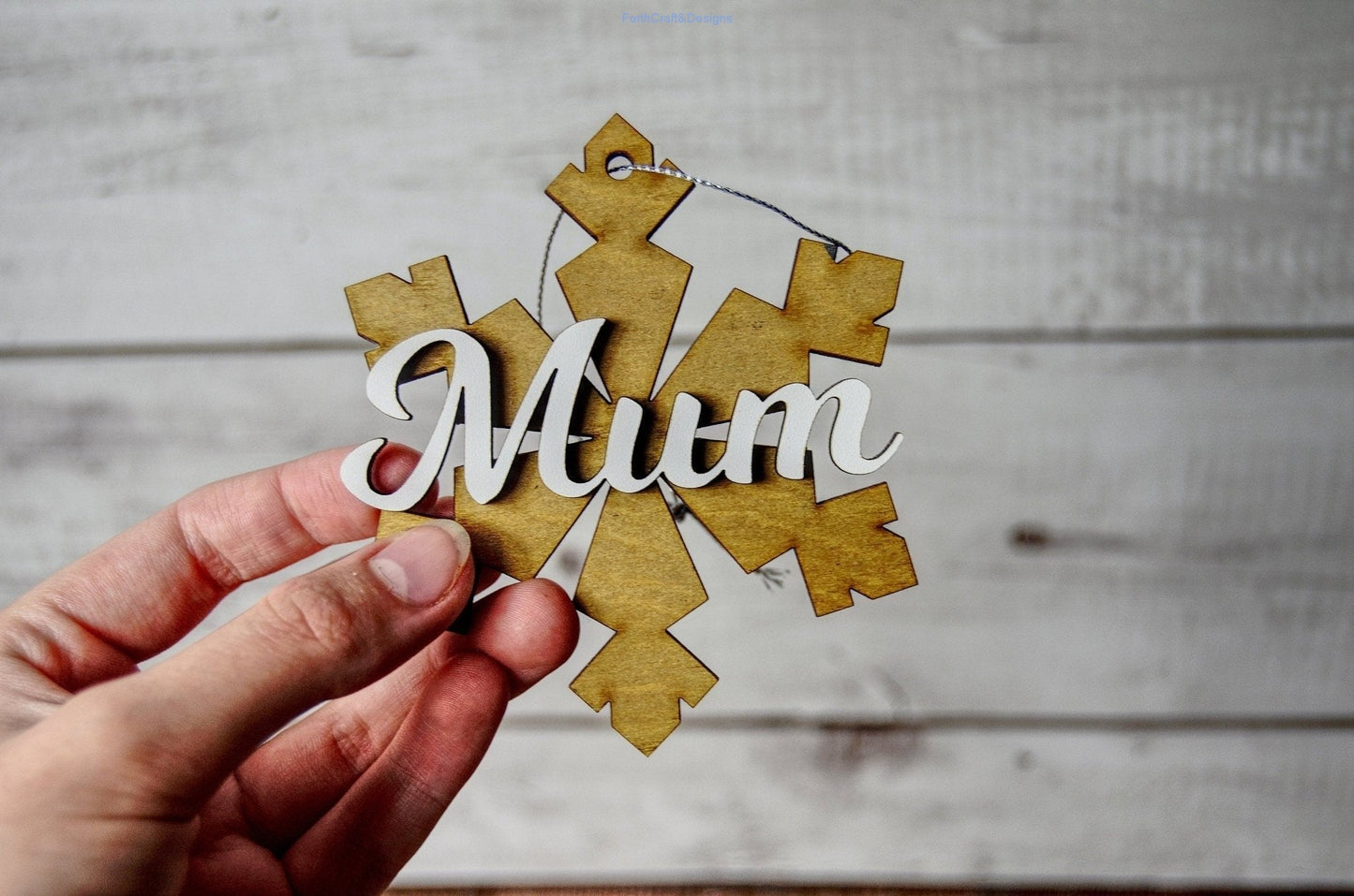 Personalised wooden tree baubles, custom christmas baubles,