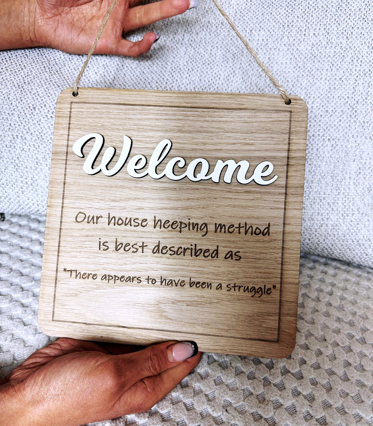 Welcome wall plaque