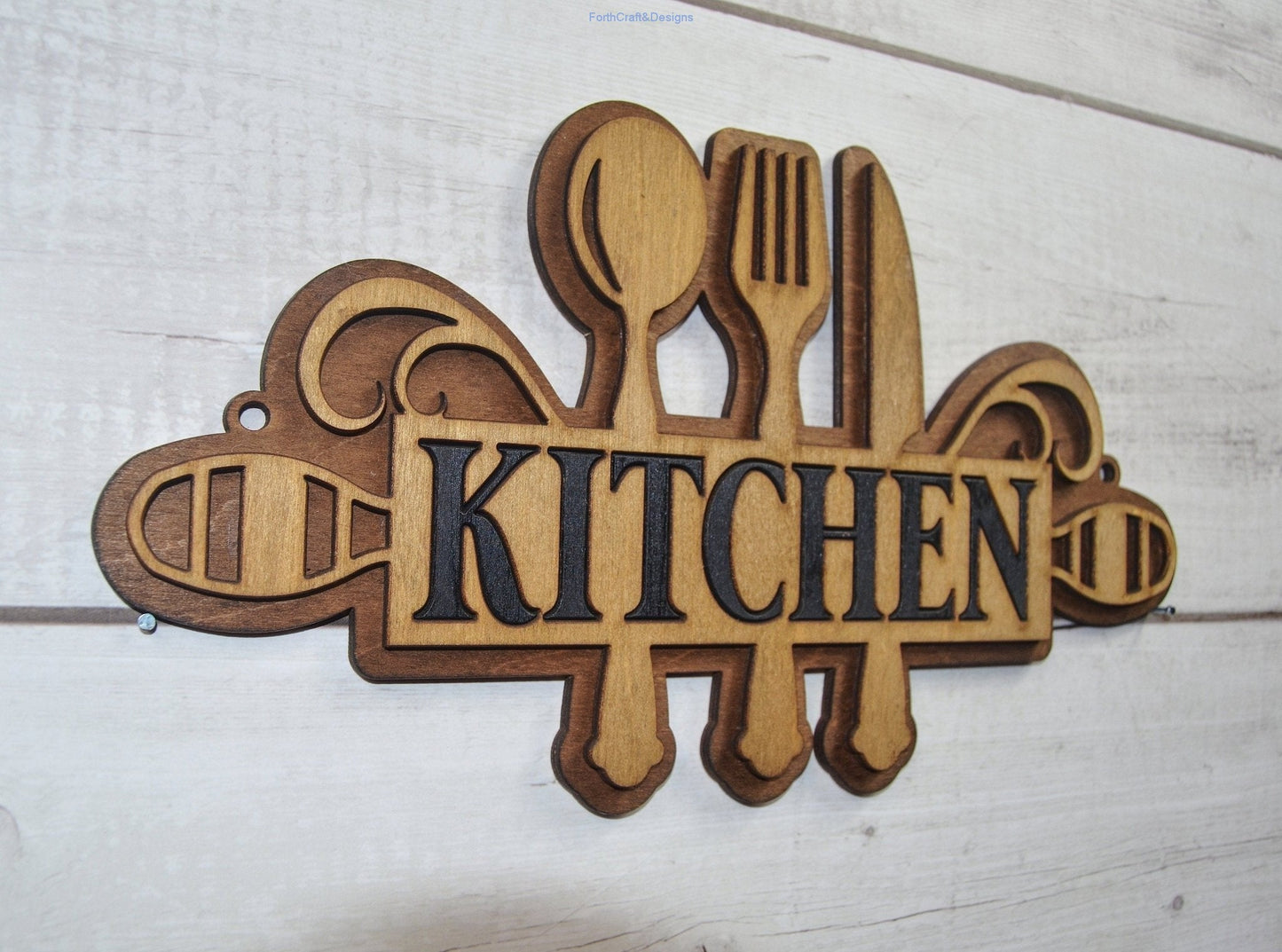 Wooden kitchen wall sign
