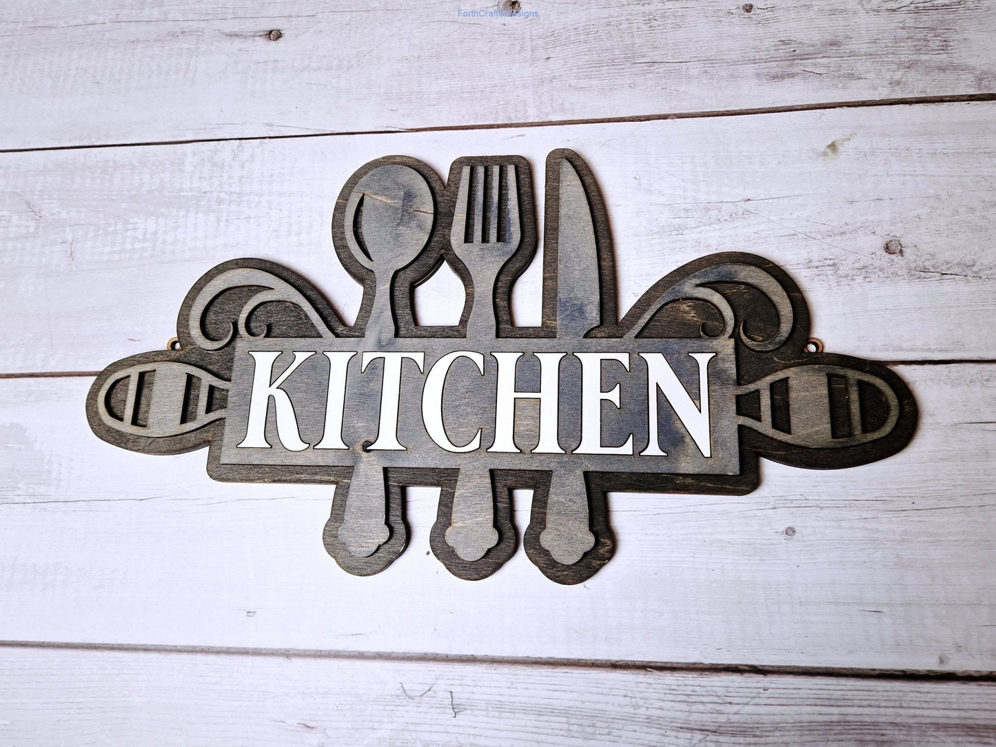 Wooden kitchen wall sign