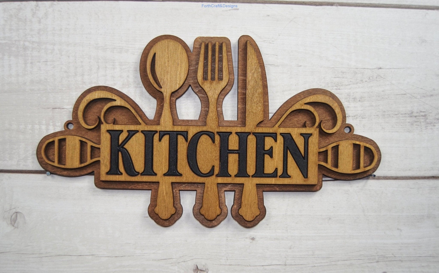 Wooden kitchen wall sign