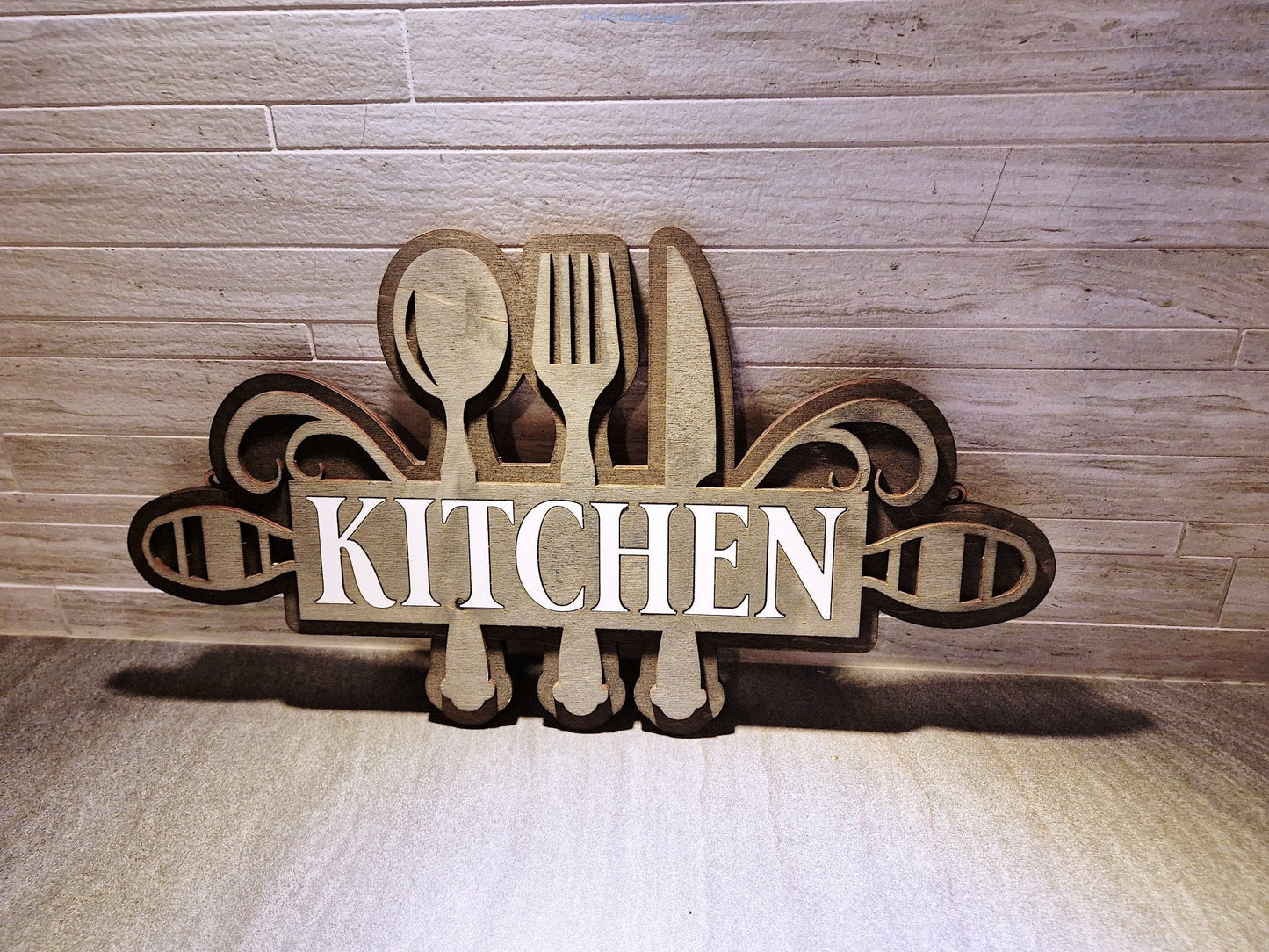 Wooden kitchen wall sign