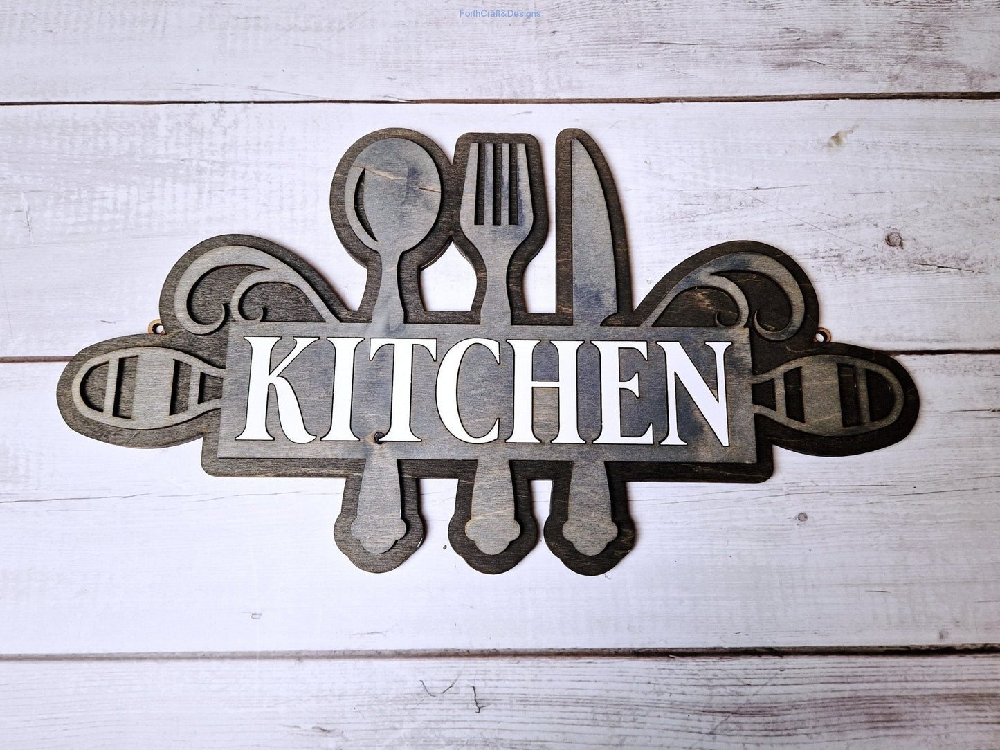 Wooden kitchen wall sign
