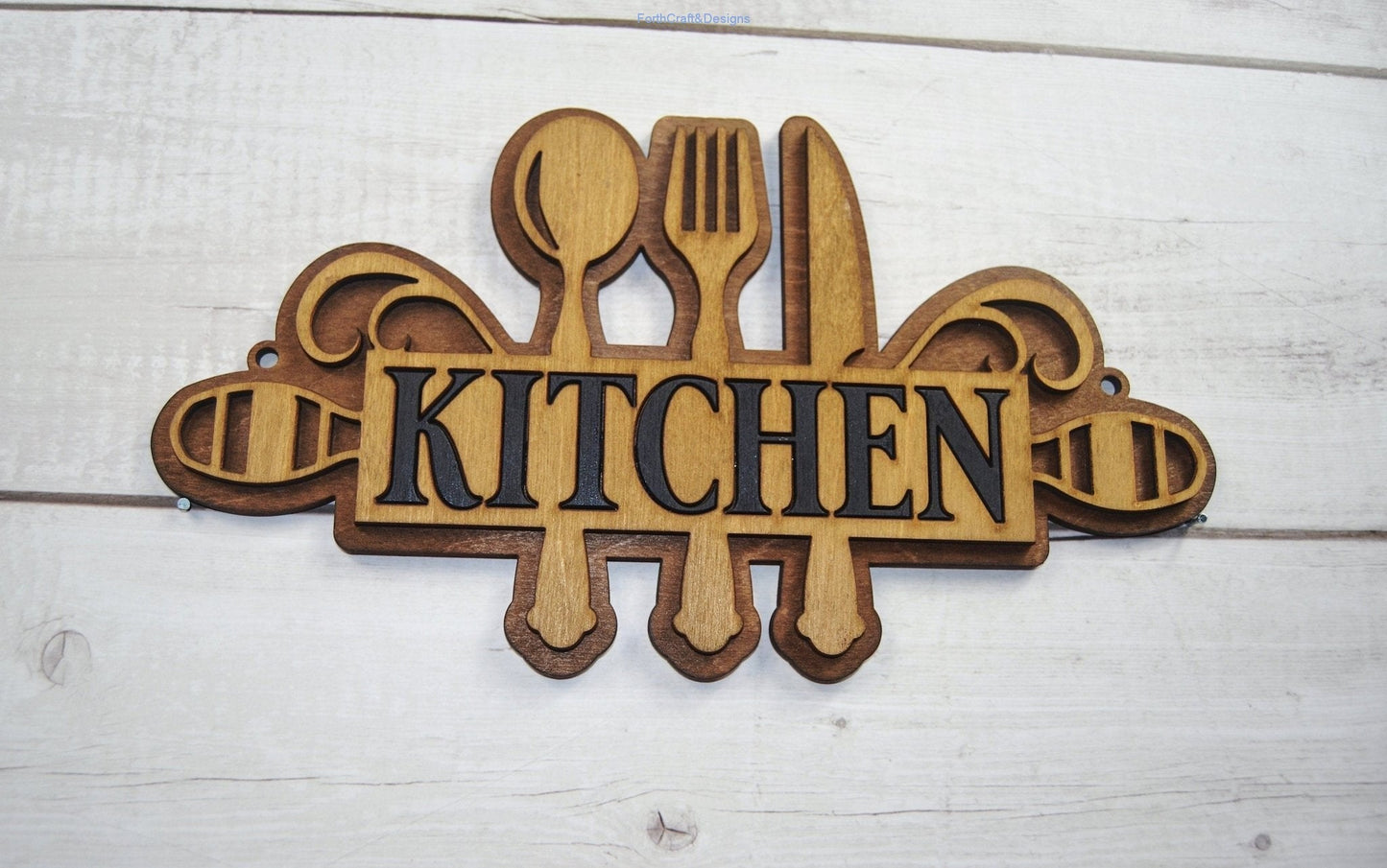 Wooden kitchen wall sign