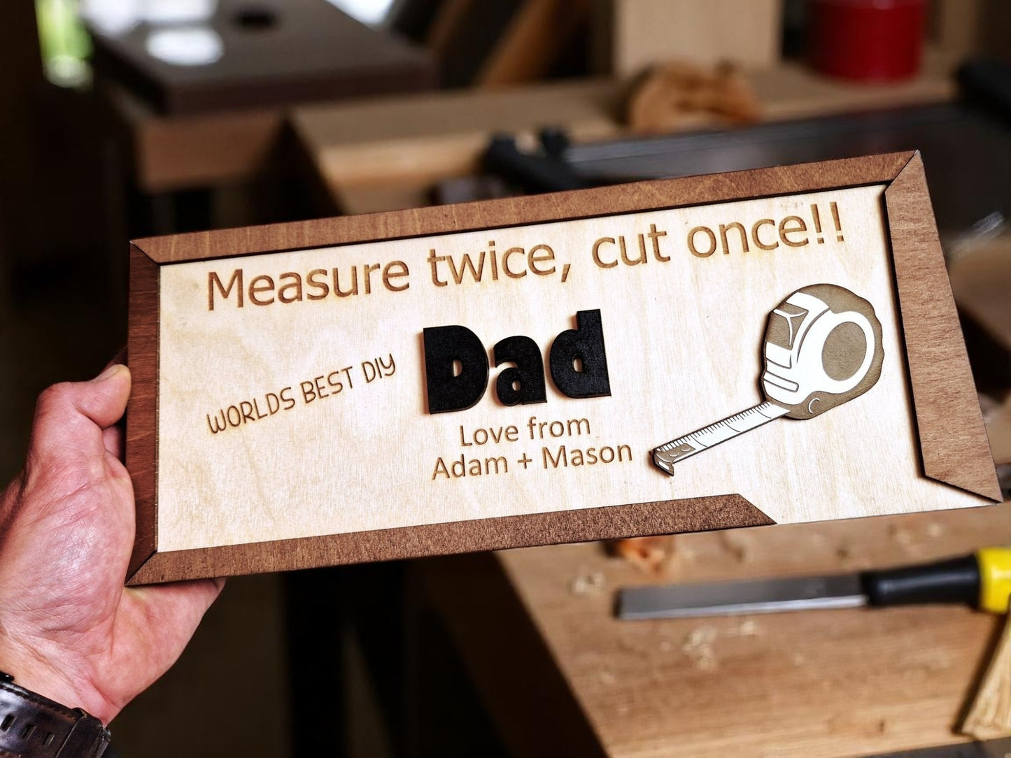 World best dad fathers day sign