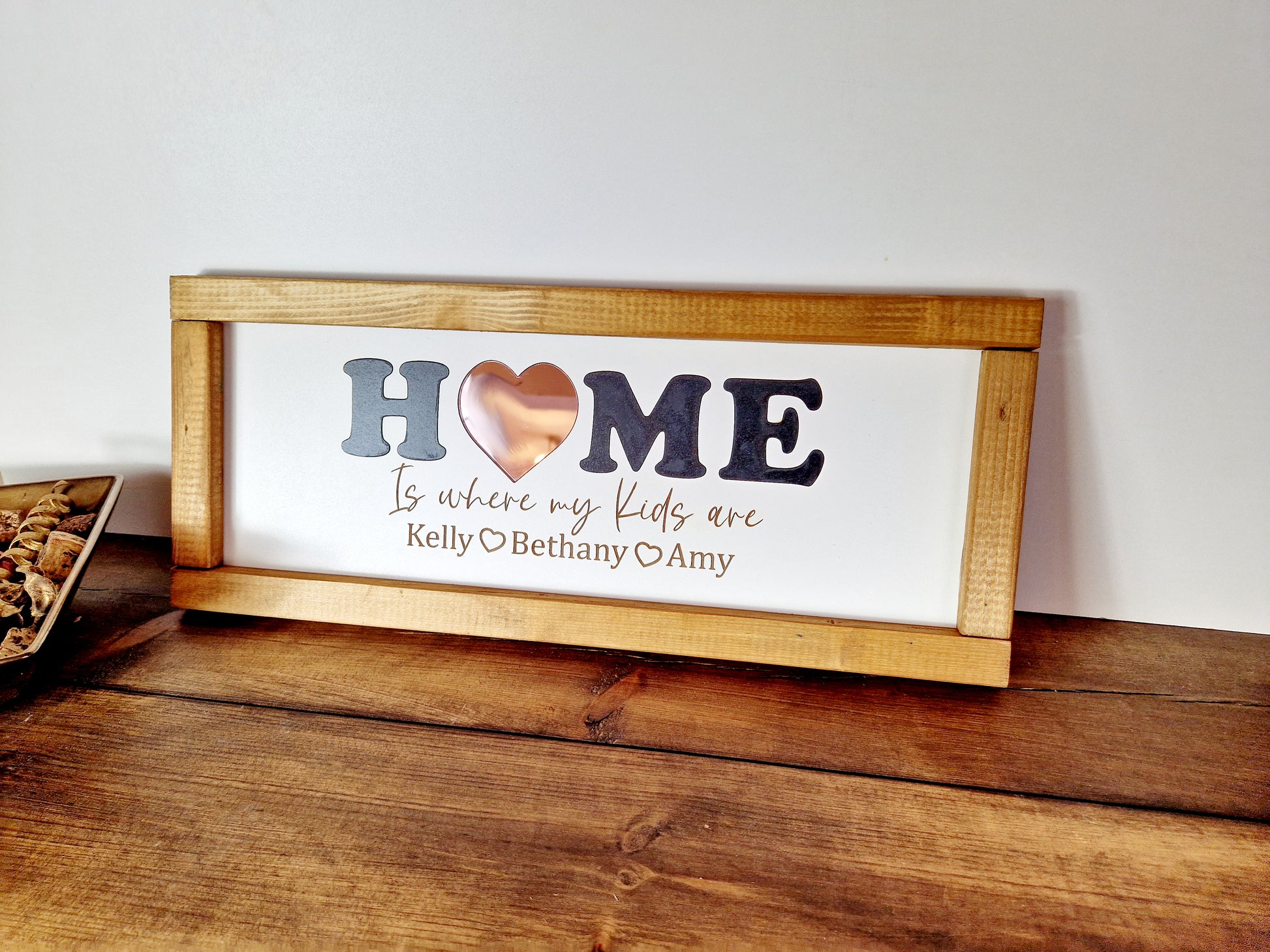 Home is where my kids are wooden wall sign
