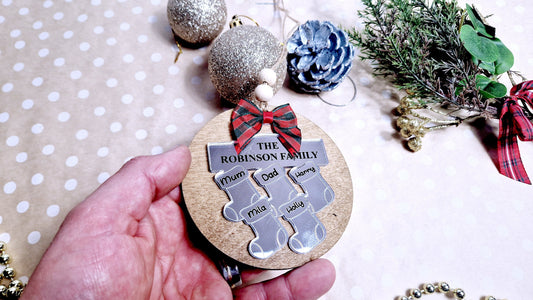 Personalised family tree bauble-Forth Craft and Designs
