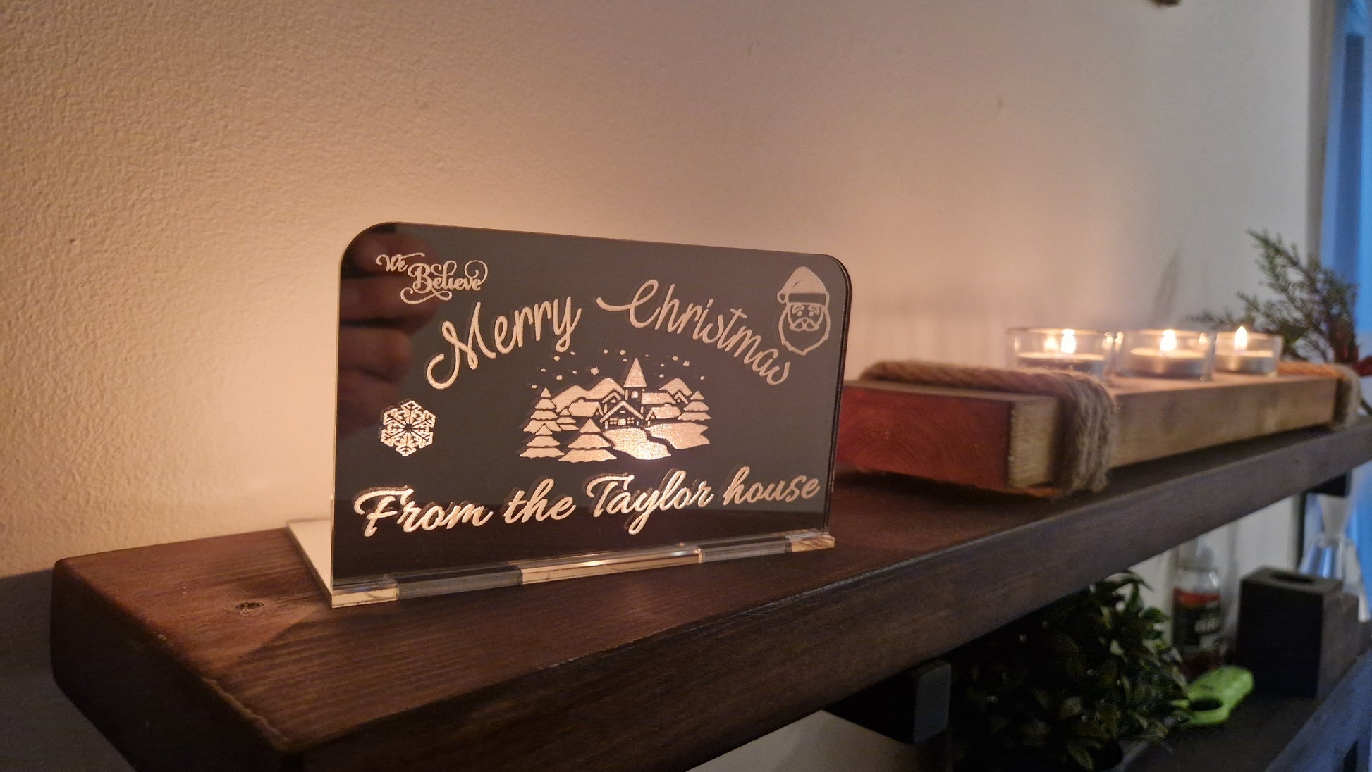 Personalised Christmas Tea light holders