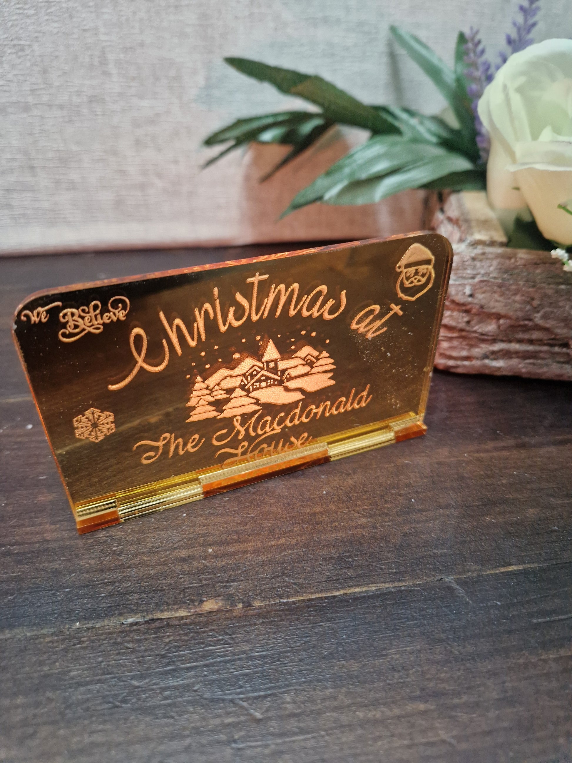 Personalised Christmas Tea light holders