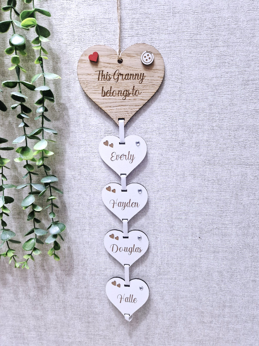 This Mum belongs to/ we changed your name to. Wall hanging gift