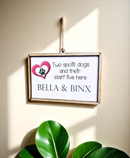 Spoilt pet wall hanging