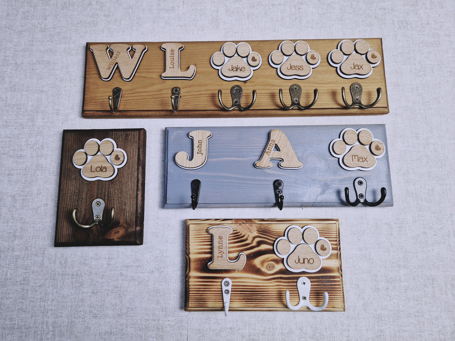 Personalised key and leash hanger