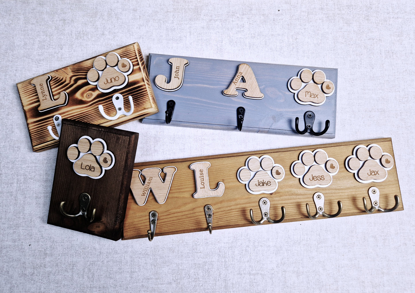 Personalised key and leash hanger