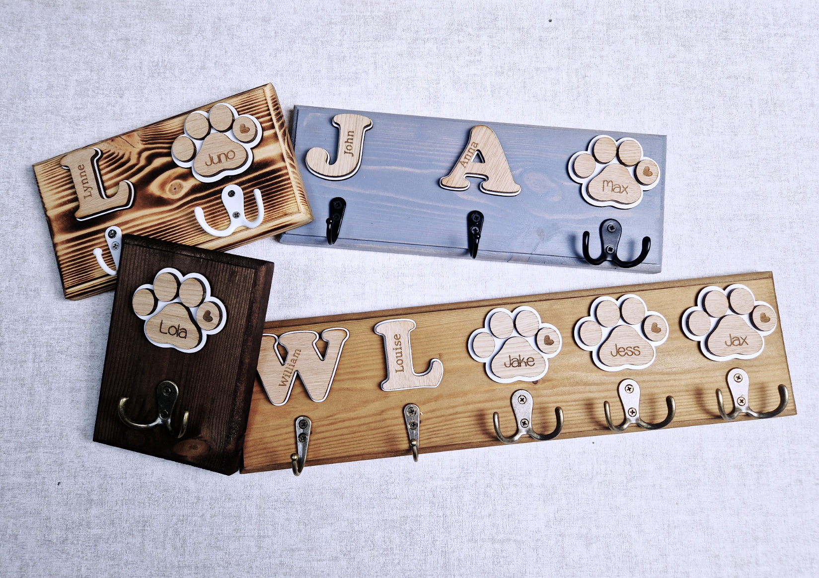 Personalised key and leash hanger