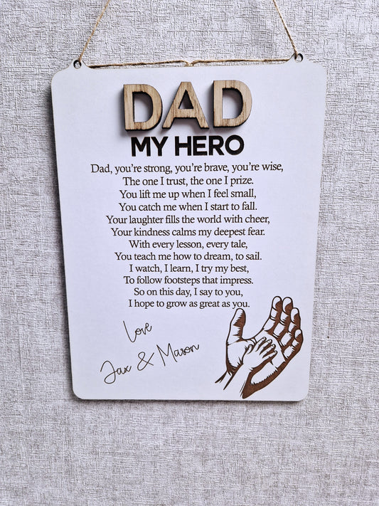 Dad my hero poem