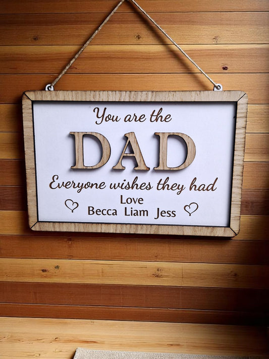 Dad wall plaque fathers day gift