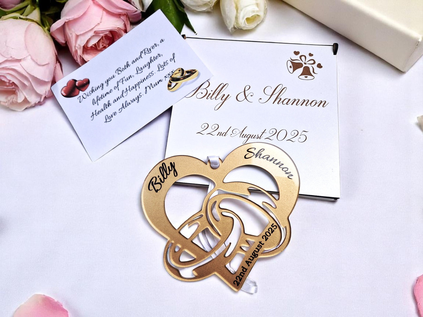 Personalised wedding heart gift