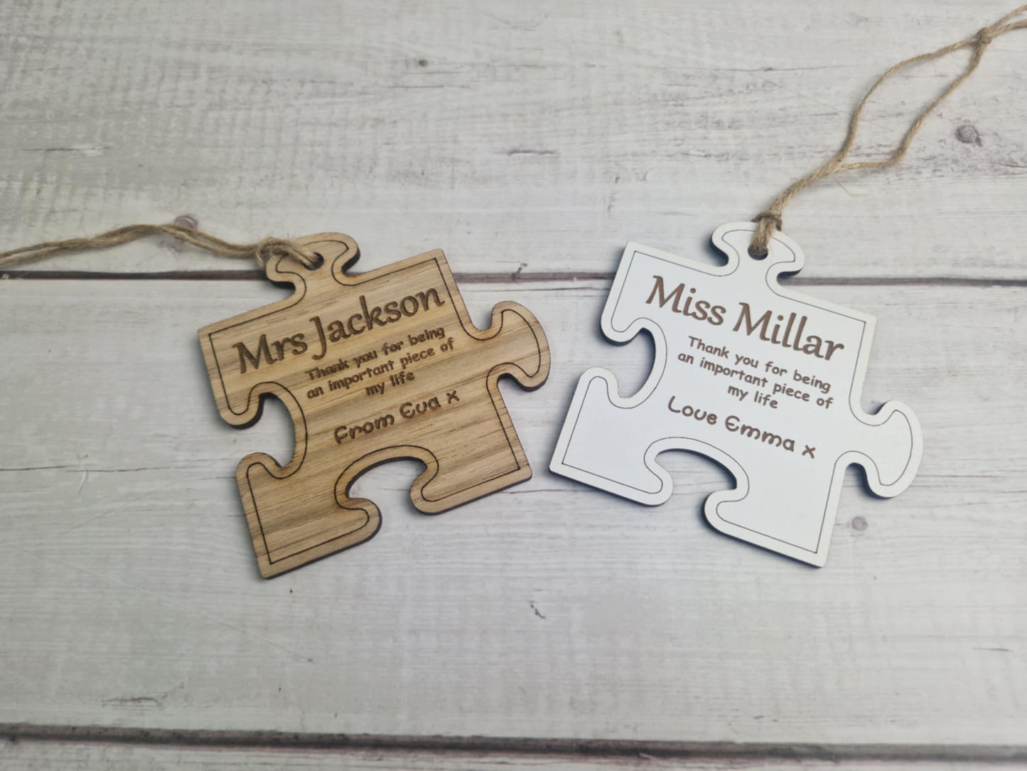 Jigsaw piece teacher gift