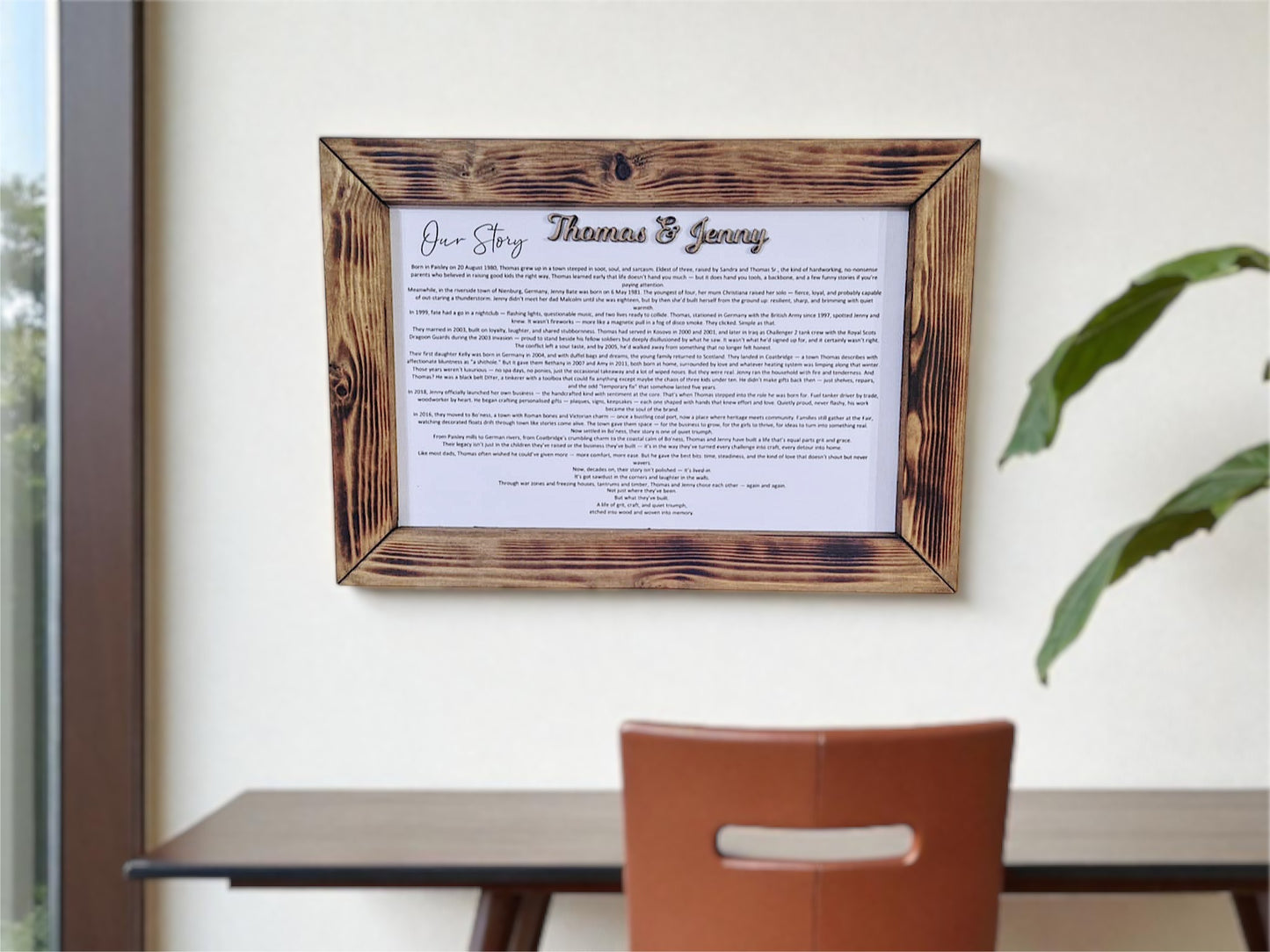 The story of us – Personalised Life Story Keepsake. Our Story