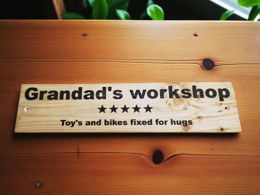 Grandad shed/ workshop sign