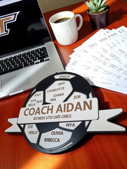 Football coach personalised team gift