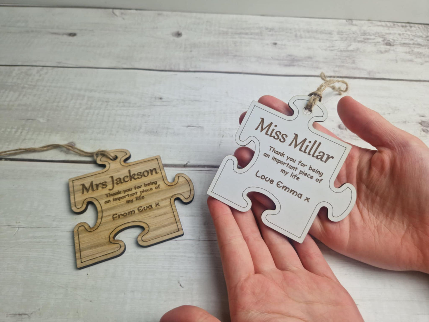 Jigsaw piece teacher gift
