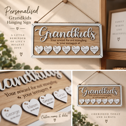 Personalised Grandparents Birthday Reminder Wooden Plaque