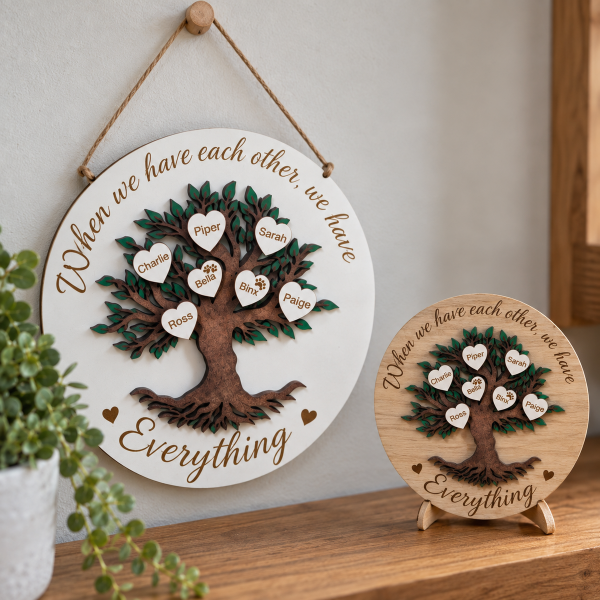 Personalised Wooden Family Tree Keepsake