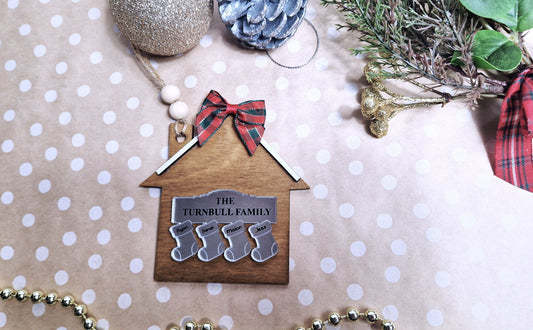 Personalised family tree bauble