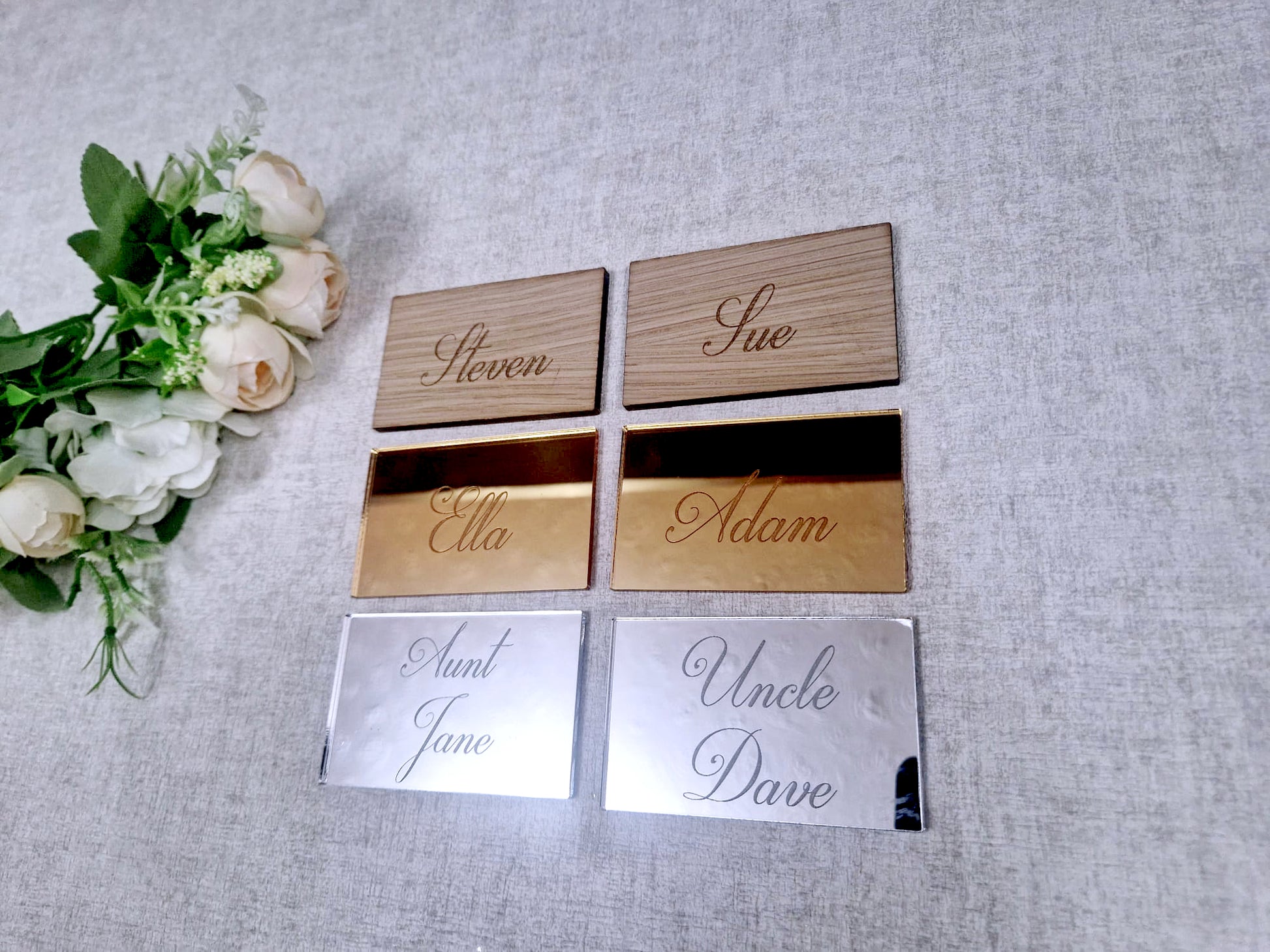 Wedding table place names