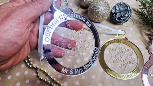 Personalised Christmas tree bauble