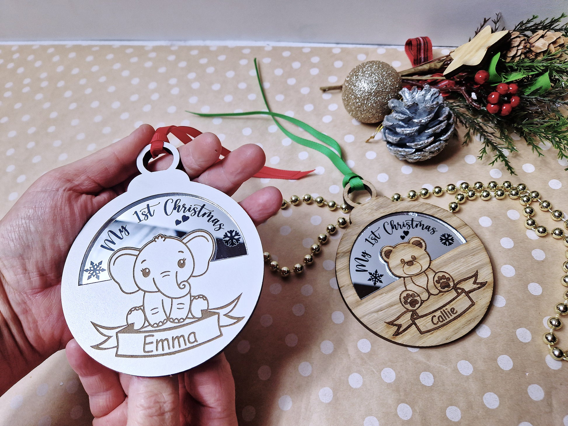 Personalised Bauble for Baby's First Christmas